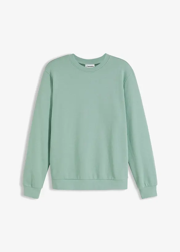 Sweatshirt in Regular-Fit in grün von vorne - bonprix