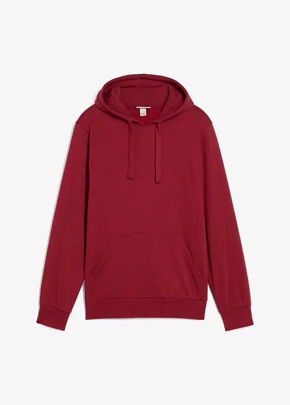 Hoodie in Regular Fit in rot von vorne - bonprix