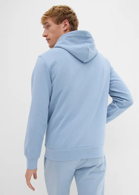 Hoodie in Regular Fit in lila von hinten (im Anschnitt) - bonprix
