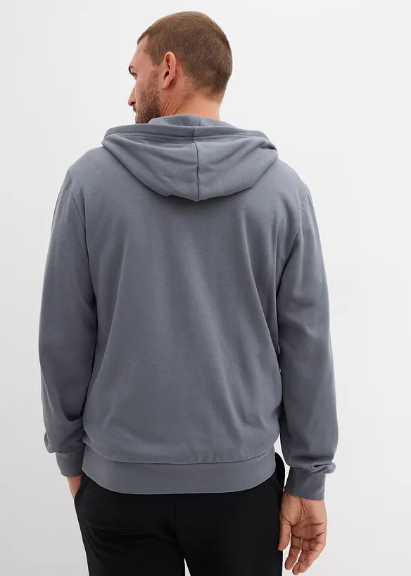 Kapuzen-Sweatjacke in Regular Fit in blau von hinten (im Anschnitt) - bonprix