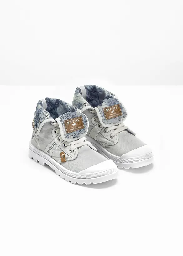 Mustang High-Top-Sneaker aus Baumwoll-Canvas in grau - Mustang