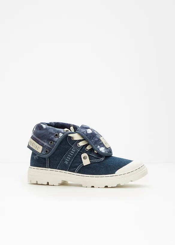 Mustang High-Top-Sneaker aus Baumwoll-Canvas in blau - Mustang