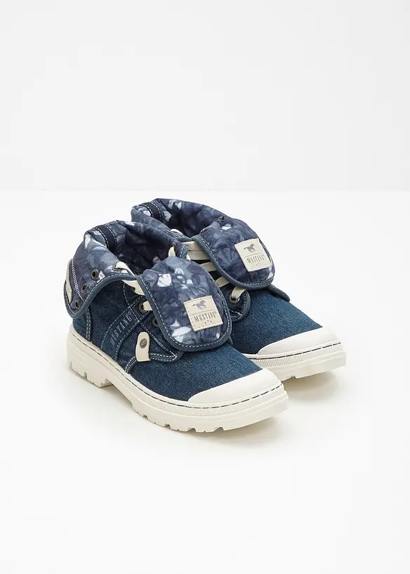 Mustang High-Top-Sneaker aus Baumwoll-Canvas in blau - Mustang