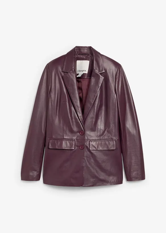 Blazer aus Lammnappa in rot von vorne - bonprix