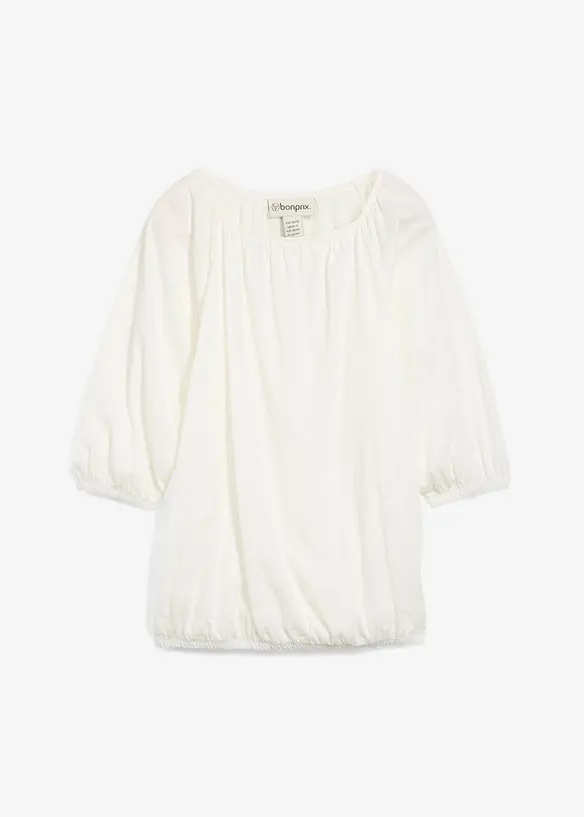 Shirtbluse aus reiner Bio-Baumwolle in weiß von vorne - bonprix Shirtbluse aus reiner Bio-Baumwolle in weiß von vorne - bonprix