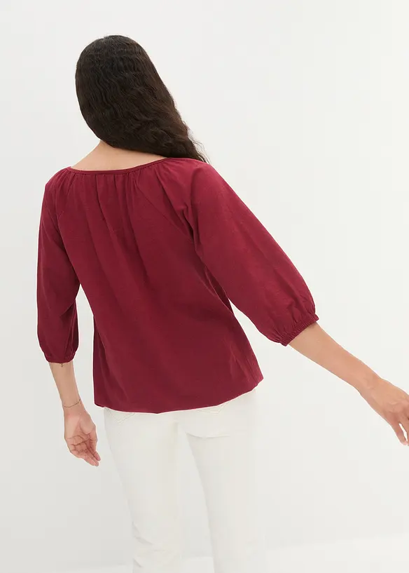 Shirtbluse aus reiner Bio-Baumwolle in rot von hinten (im Anschnitt) - bonprix Shirtbluse aus reiner Bio-Baumwolle in rot von hinten (im Anschnitt) - bonprix