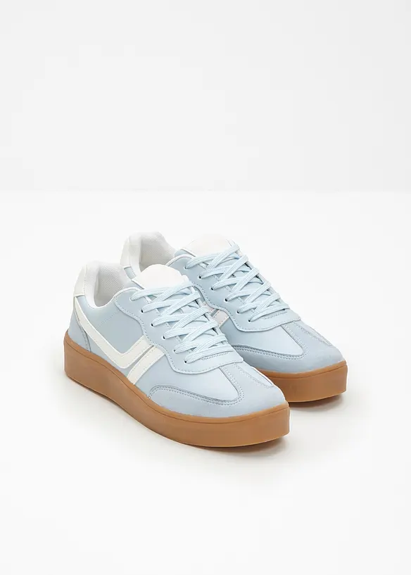 Plateau-Sneaker im Retrolook in blau - bonprix