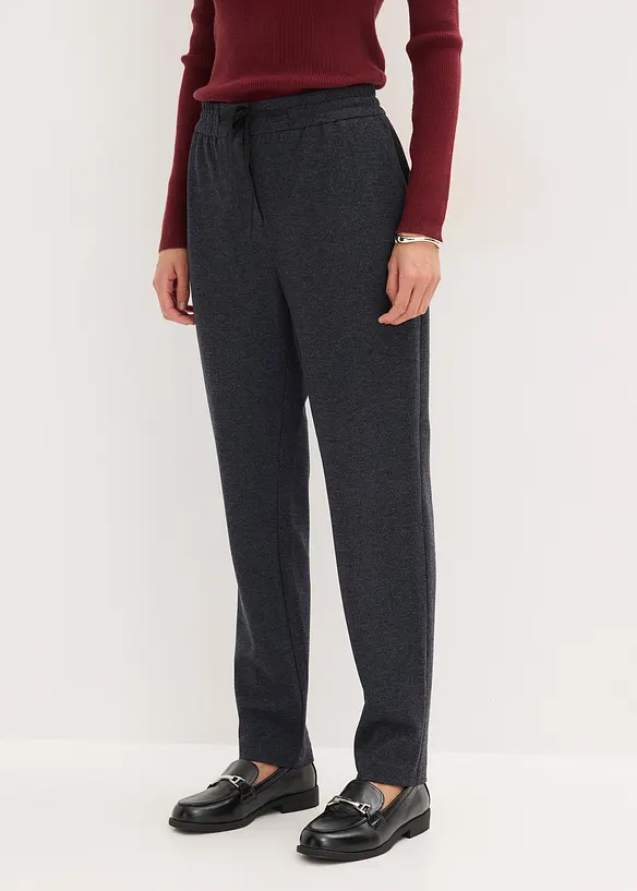 Elegante Stretch-Hose in blau von vorne - bonprix