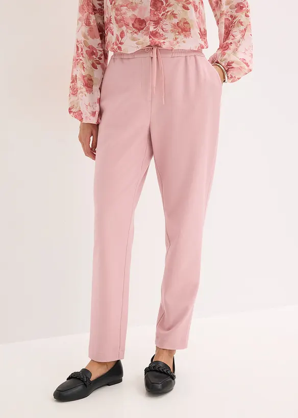 Elegante Stretch-Hose in rosa von vorne - bonprix