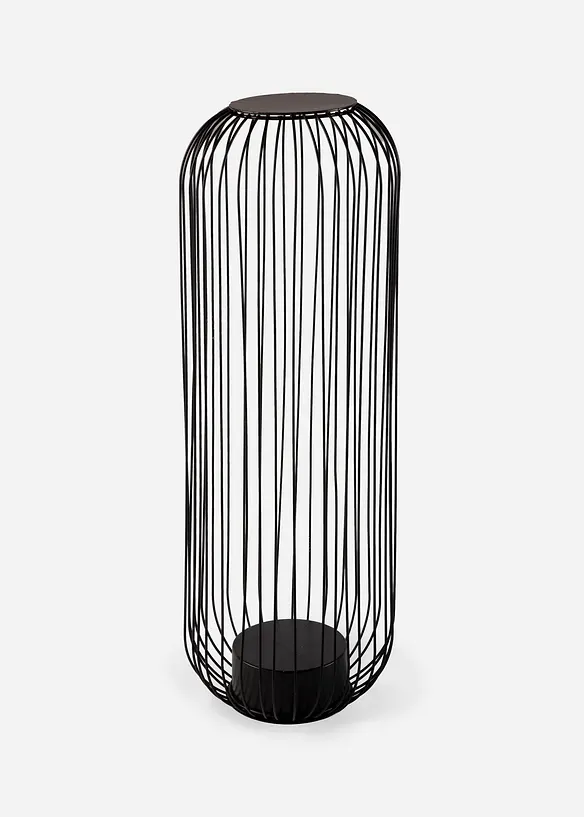 Metall Kerzenhalter in schwarz von vorne - bonprix