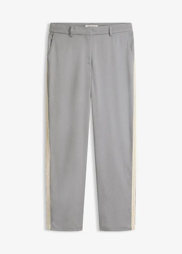Anzugshose mit Komfort-Bund in grau von vorne - bonprix