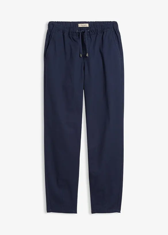 Barrel-Twillhose aus fester Baumwolle in blau von vorne - bonprix Barrel-Twillhose aus fester Baumwolle in blau von vorne - bonprix