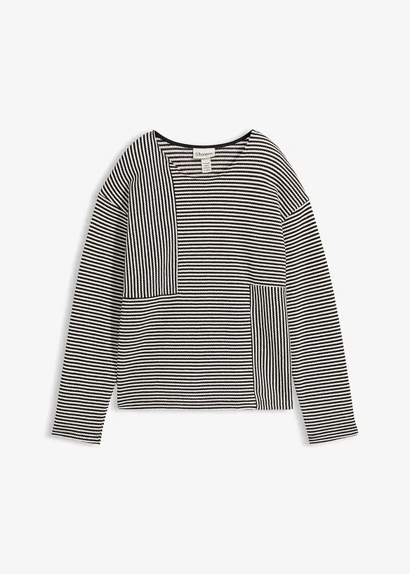Jersey-Pullover in schwarz von vorne - bonprix Jersey-Pullover in schwarz von vorne - bonprix