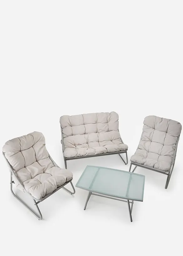Gartenmöbel Set (4-tlg. Set) in beige - bonprix