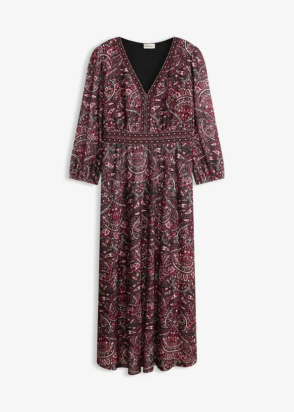 Jerseykleid in schwarz von vorne - bonprix