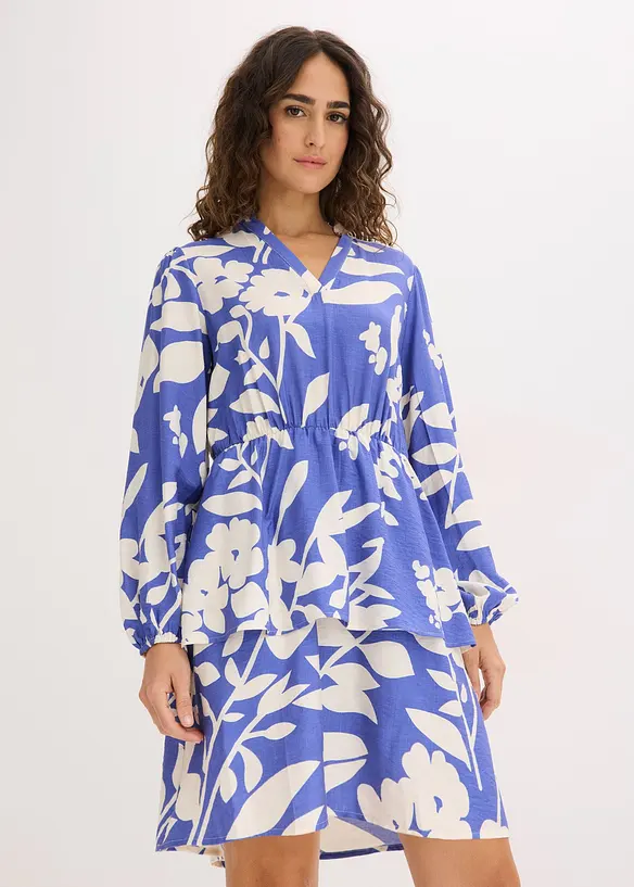 Tunika-Kleid in blau von vorne (Totalaufnahme) - bonprix