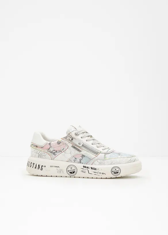 Mustang Sneaker mit Reißverschluss in silber - Mustang