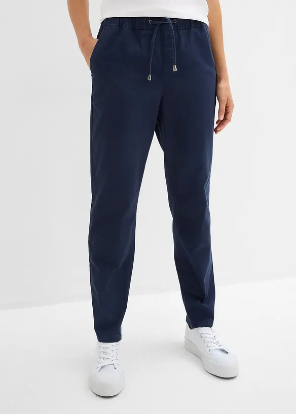 Barrel-Twillhose aus fester Baumwolle in blau von vorne - bonprix Barrel-Twillhose aus fester Baumwolle in blau von vorne - bonprix