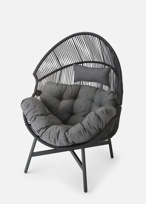 Gartensessel in grau von vorne - bonprix