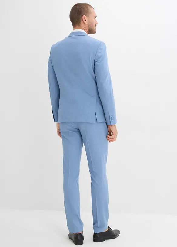 Super Stretch-Anzug (2tlg. Set), Slim Fit in blau von hinten (Totalaufnahme) - bonprix
