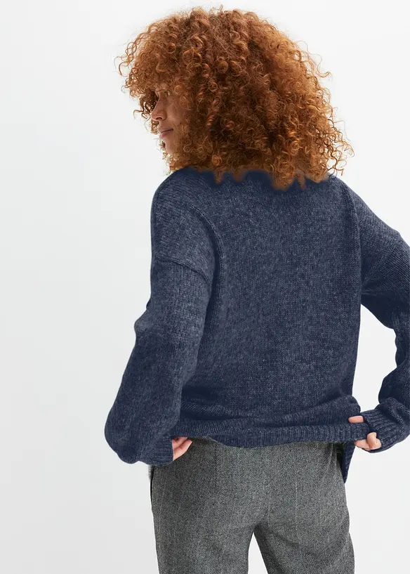 Pullover mit Stern in blau von hinten (im Anschnitt) - bonprix