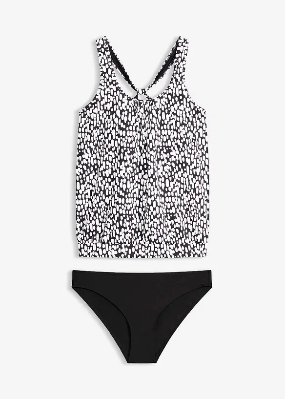 Tankini (2-tlg.Set) in schwarz von vorne - bonprix