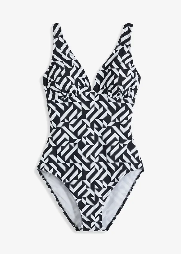 Light Shape-Badeanzug in schwarz von vorne - bonprix