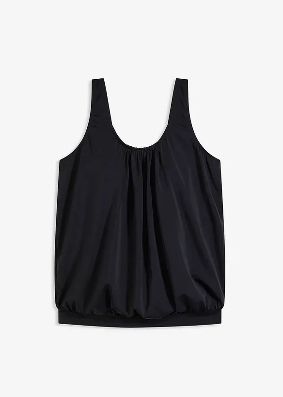 Oversize-Tankinioberteil in schwarz von vorne - bonprix