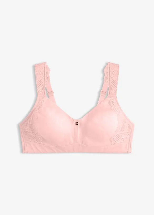 softer Spacer-BH ohne Bügel in rosa von vorne - bonprix