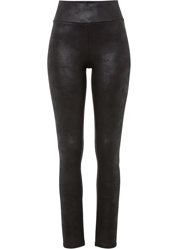 Thermo-Leggings mit Beschichtung in schwarz von vorne - bonprix Thermo-Leggings mit Beschichtung in schwarz von vorne - bonprix