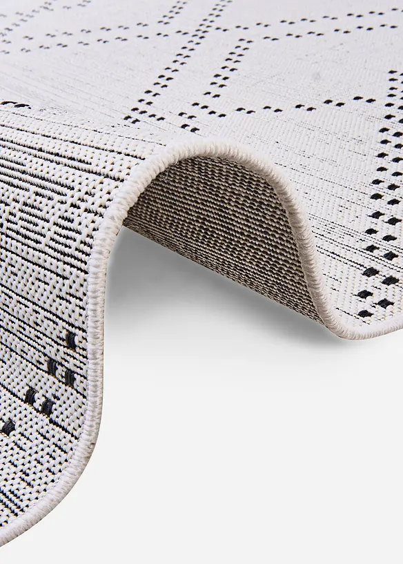 In-und Outdoor Teppich mit graphischer Musterung in beige von vorne (Detailaufnahme) - bonprix