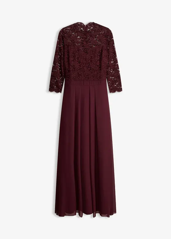 Maxikleid mit Spitze in rot von vorne - bonprix Maxikleid mit Spitze in rot von vorne - bonprix