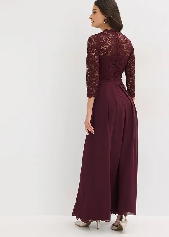 Maxikleid mit Spitze in rot von hinten (Totalaufnahme) - bonprix Maxikleid mit Spitze in rot von hinten (Totalaufnahme) - bonprix