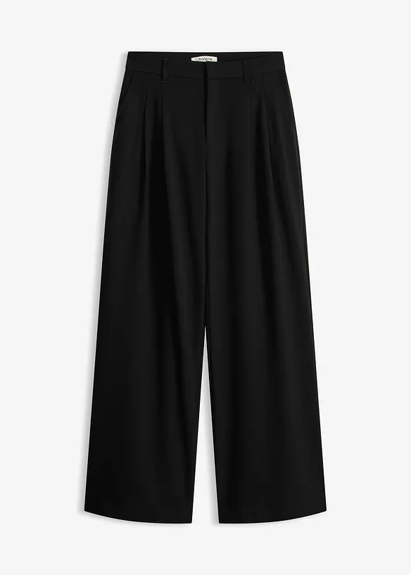 Marlenehose in schwarz von vorne - bonprix