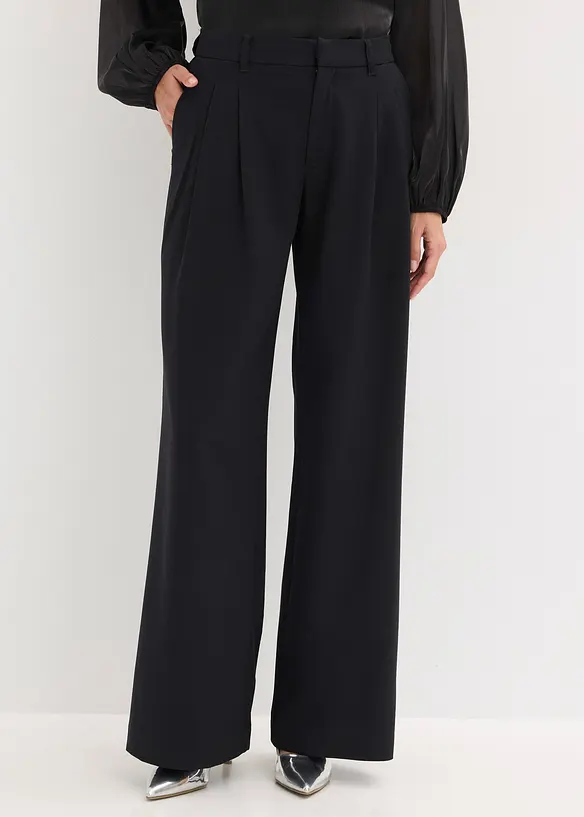 Marlenehose in schwarz von vorne - bonprix