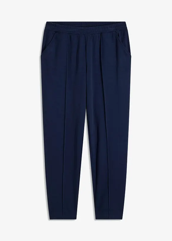 Jersey-Schlupfhose mit Biese in blau von vorne - bonprix Jersey-Schlupfhose mit Biese in blau von vorne - bonprix