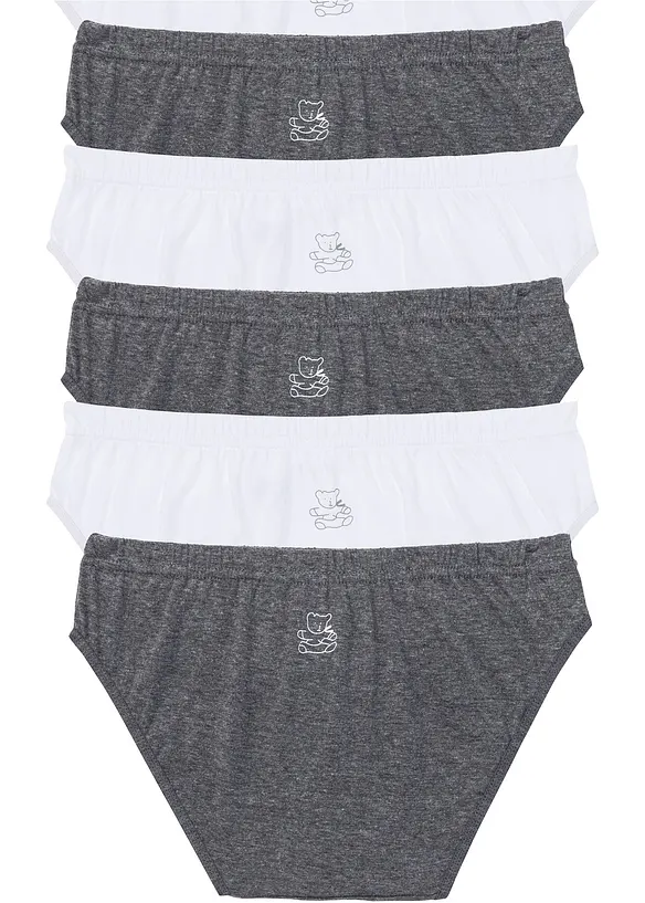 Slip mit weicher Baumwolle (6er Pack) in weiß von vorne - bonprix