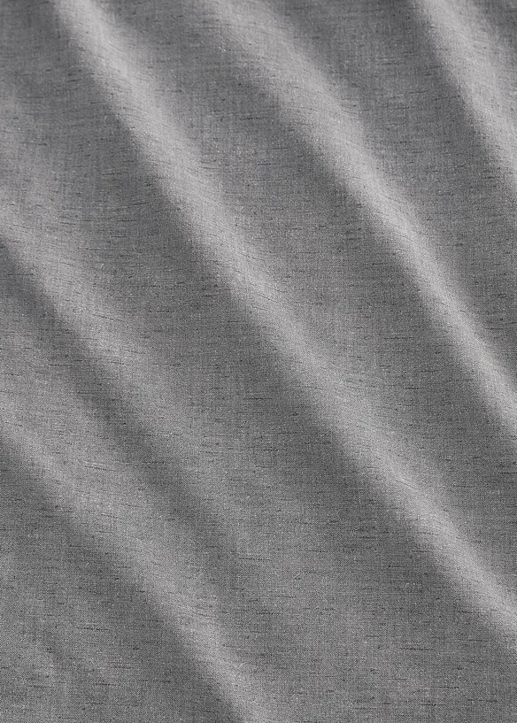 Linon-Bettwäsche in Leinenoptik in grau (Detailaufnahme) - bonprix