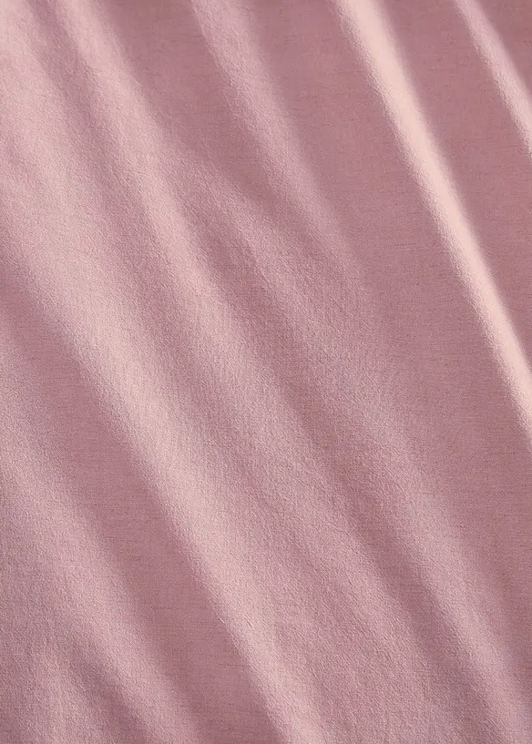 Linon-Bettwäsche in Leinenoptik in rosa (Detailaufnahme) - bonprix