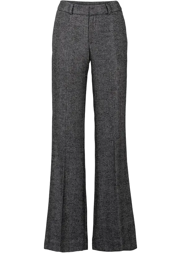 Marlenehose in grau von vorne - bonprix