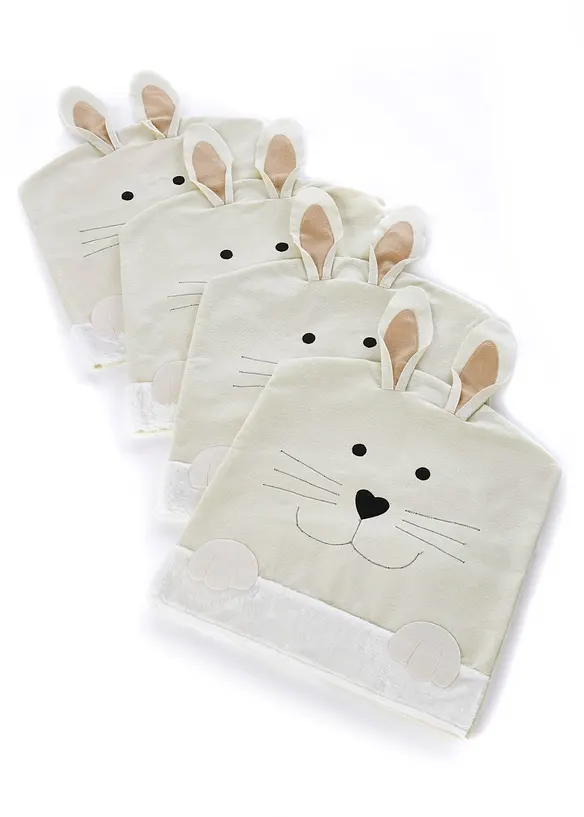 Stuhlhusse in Hasen-Form (4er Pack) in beige von vorne - bonprix