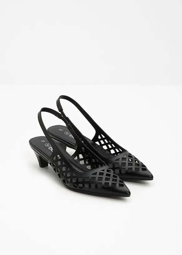 Slingpumps mit Cut-Outs in schwarz - bonprix