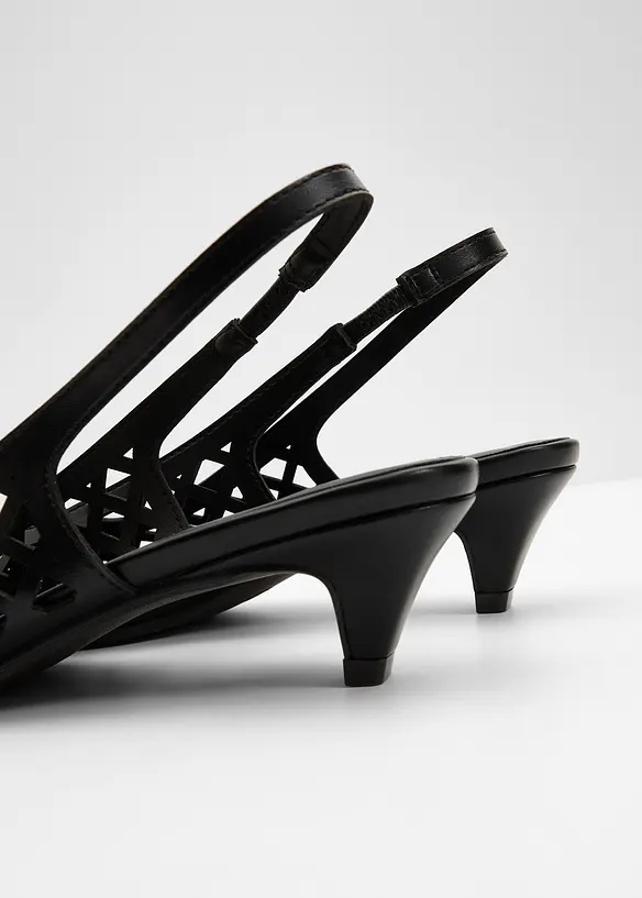 Slingpumps mit Cut-Outs in schwarz - bonprix