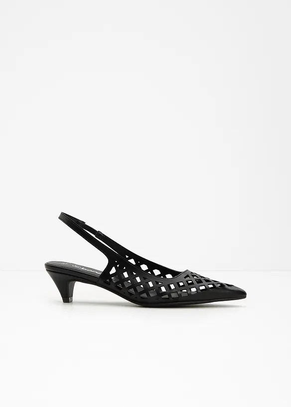 Slingpumps mit Cut-Outs in schwarz - bonprix
