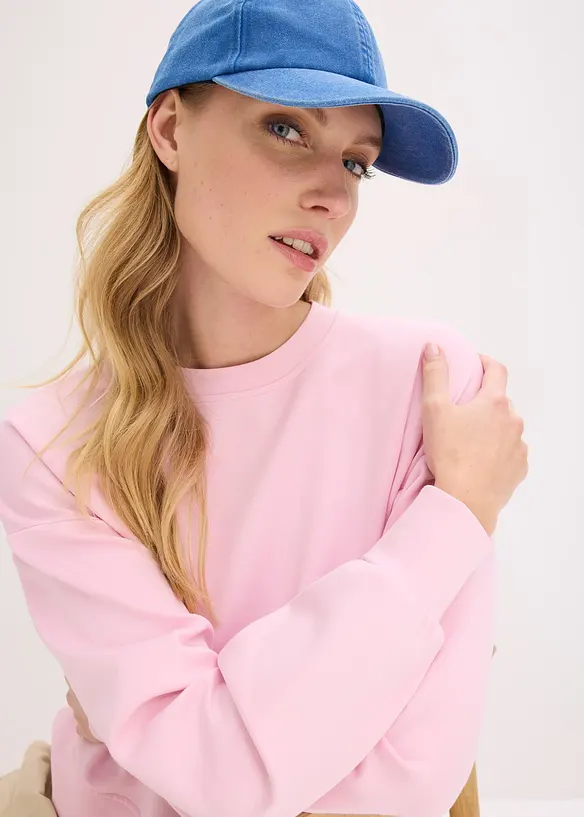 Cap aus Baumwolle in blau von vorne (im Anschnitt) - bonprix