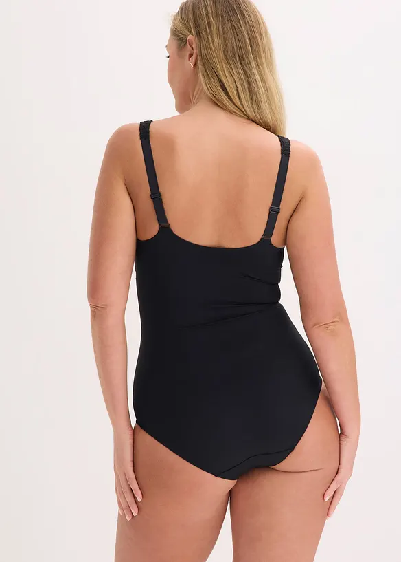 Medium Shape Body ohne Bügel mit Spitze in schwarz von hinten (Totalaufnahme) - bonprix