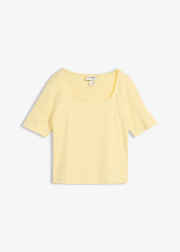 T-Shirt aus schwerer Bio-Baumwolle in gelb von vorne - bonprix T-Shirt aus schwerer Bio-Baumwolle in gelb von vorne - bonprix