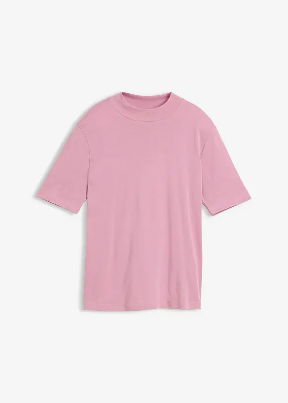 Rippshirt aus reiner Baumwolle in rosa von vorne - bonprix Rippshirt aus reiner Baumwolle in rosa von vorne - bonprix