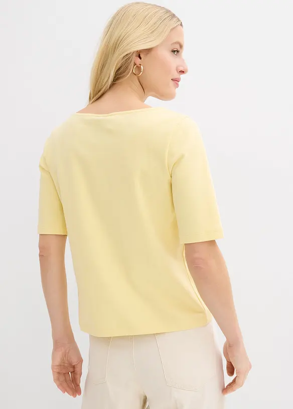T-Shirt aus schwerer Bio-Baumwolle in gelb von hinten (im Anschnitt) - bonprix T-Shirt aus schwerer Bio-Baumwolle in gelb von hinten (im Anschnitt) - bonprix