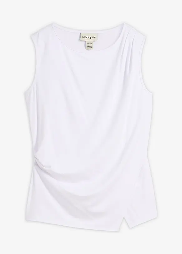 Asymmetrisches Top in weiß von vorne - bonprix